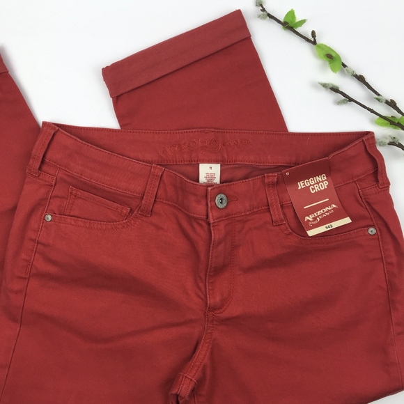 Arizona Jean Company Denim - NEW Arizona Jean Co. Red Crop Jeggings 11 Junior